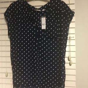 New York and Company polka dot blouse